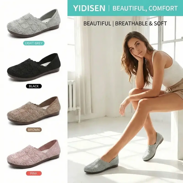 Women's Breathable Woven Slip-On Flats